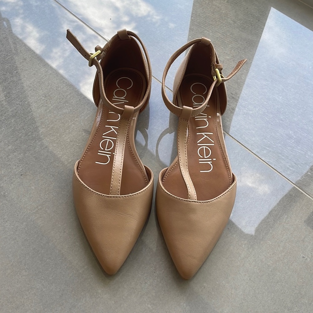 Calvin Klein Beige Flats